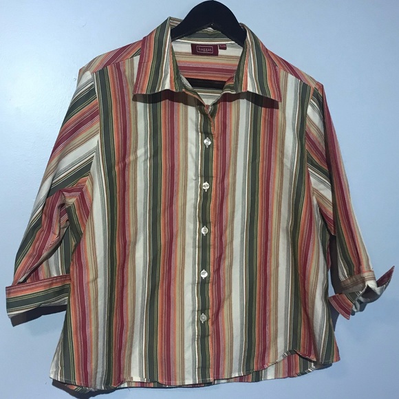 2 for $20. HAGGAR Loose Fit Blouse Vibrant Colour XL - Picture 3 of 11